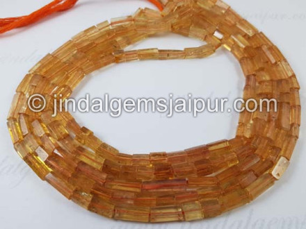 Imperial Topaz Far Step Cut Cylinder Beads